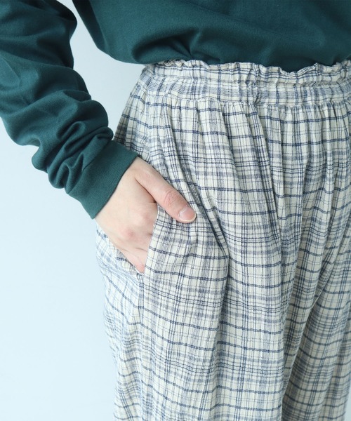 bulle de savon（ビュルデサボン）の「△ちぢみcheck パンツ（その他パンツ・レディース・キナリ/ピンク・FREE）」の17枚目の写真