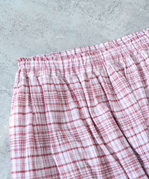 bulle de savon（ビュルデサボン）の「△ちぢみcheck パンツ（その他パンツ・レディース・キナリ/ピンク・FREE）」の19枚目の写真