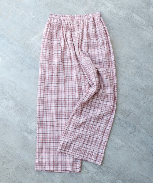 △ちぢみcheck パンツ（その他パンツ）｜bulle de savon