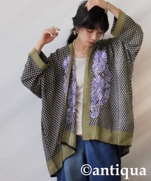 NOUGAT SUGAR カーディガン 花柄 刺繍 レトロ サイズM NOUGAT SUGAR カーディガン 花柄 刺繍 レトロ サイズM