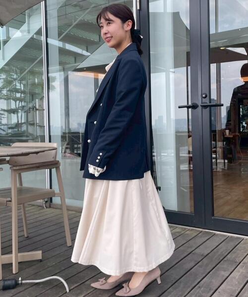 couture brooch（クチュールブローチ）の「【高見え・きれいめ・通勤】レースカフス パール調釦テーラードジャケット（テーラードジャケット・レディース・ネイビー/ブラウン系その他3/ブラウン系9・40/38/42/36）」の21枚目の写真