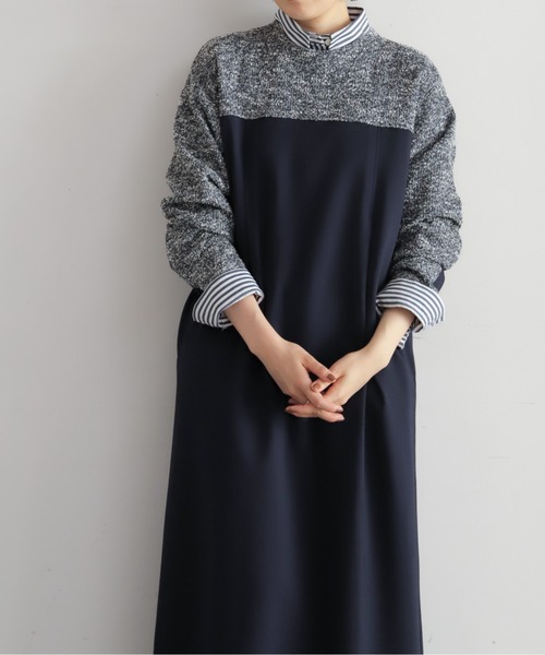 ツイードカット コンビワンピース | NOMBRE IMPAIR