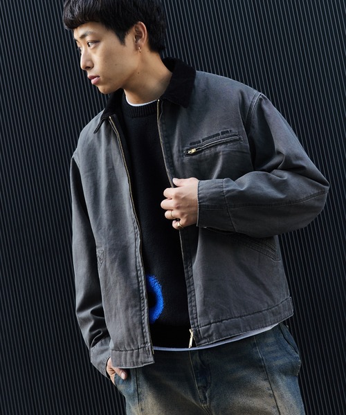 BEAMS HEART(ビームスハート)の「【完売間近】GMS ダック ショート ブルゾン/GMS Duck Canvas Short Jacket(ショート丈・リラックスフィット・コットンダック)(ブルゾン・メンズ・ブラック/ブラウン・LARGE/MEDIUM/SMALL)」の2枚目の写真
