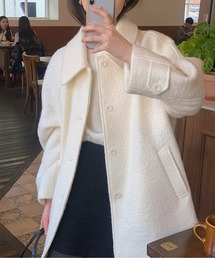 ウールライク ショートジャケットコート