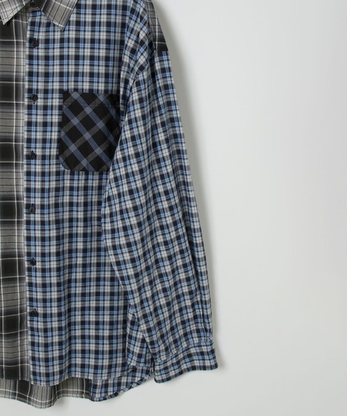 BAYFLOW(ベイフロー)の「リメイクライクシャツ(シャツ/ブラウス・メンズ・ブルー/ベージュ・FREE)」の14枚目の写真