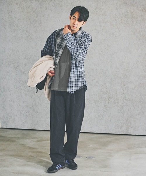 BAYFLOW(ベイフロー)の「リメイクライクシャツ(シャツ/ブラウス・メンズ・ブルー/ベージュ・FREE)」の8枚目の写真