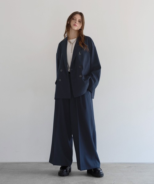 SOCCE（ソーシー）の「【セットアップ可】TRダブルテーラードジャケット（テーラードジャケット・メンズ・グレイッシュベージュ/ネイビー/ブラック/チャコール・XL/L/S/M）」の21枚目の写真