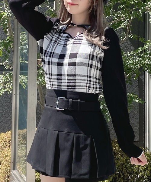 oneway nomae フロント開きパイピングニット フロントアキパイピングニット（ニット/セーター）｜abc une