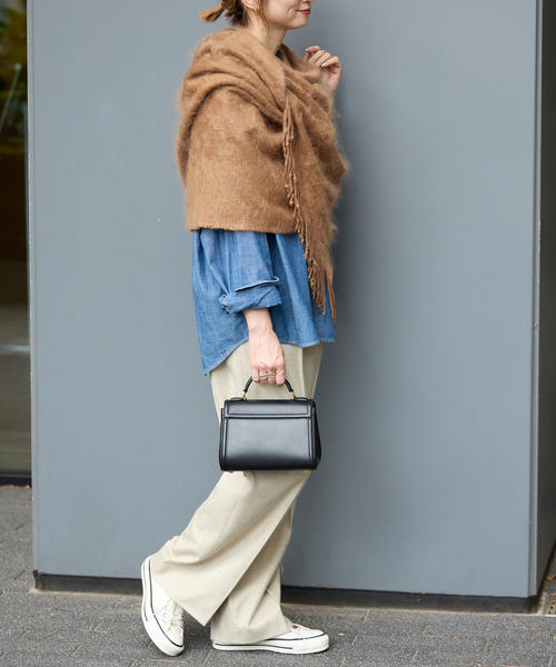 Spick & Span（スピックアンドスパン）の「Spick & Span カシミヤストールファー加工（ストール/ショール・レディース・キャメル・FREE）」の5枚目の写真