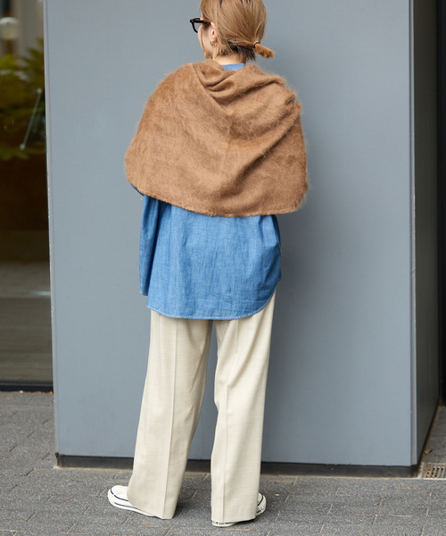 Spick & Span（スピックアンドスパン）の「Spick & Span カシミヤストールファー加工（ストール/ショール・レディース・キャメル・FREE）」の6枚目の写真