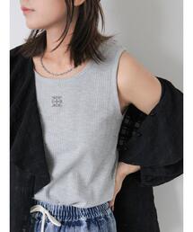 ehka sopo（エヘカソポ）の「ワンポイント刺繍タンクトップ（ニット/セーター）」