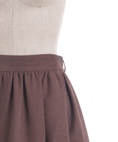 極美品♥MOGA♥モガ♥セットアップ♥ノーカラー♥ブラウン♥ひざ丈スカート♥軽量 AOYAMA 【洋服の青山】オールシーズン ブラウン系 フレアスカート