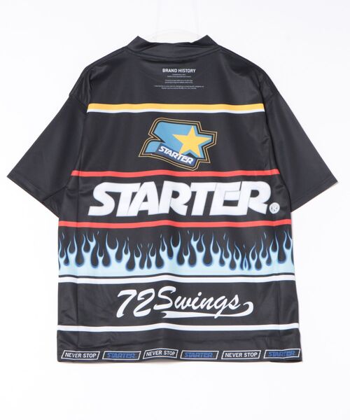 STARTER（スターター）の「《STARTER GOLF》スターターゴルフ ロゴファイヤーパターンモックネック半袖Tシャツ SG-123002（Tシャツ/カットソー・メンズ・ブラック/ホワイト/ピンク・L/M）」の4枚目の写真