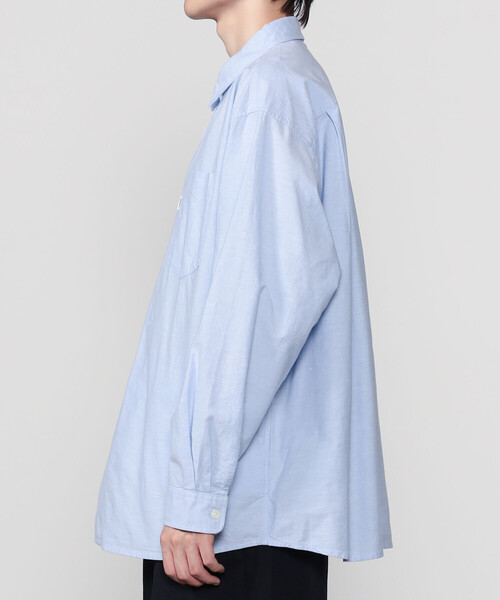 GYMPHLEX（ジムフレックス）の「Gymphlex | オックスフォード レギュラーカラー長袖シャツ MEN（シャツ/ブラウス・メンズ・ホワイト/ブルー・L/M）」の5枚目の写真