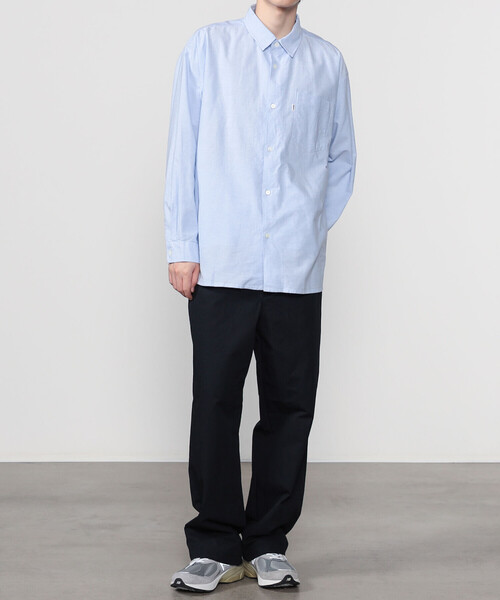 GYMPHLEX（ジムフレックス）の「Gymphlex | オックスフォード レギュラーカラー長袖シャツ MEN（シャツ/ブラウス・メンズ・ホワイト/ブルー・L/M）」の3枚目の写真