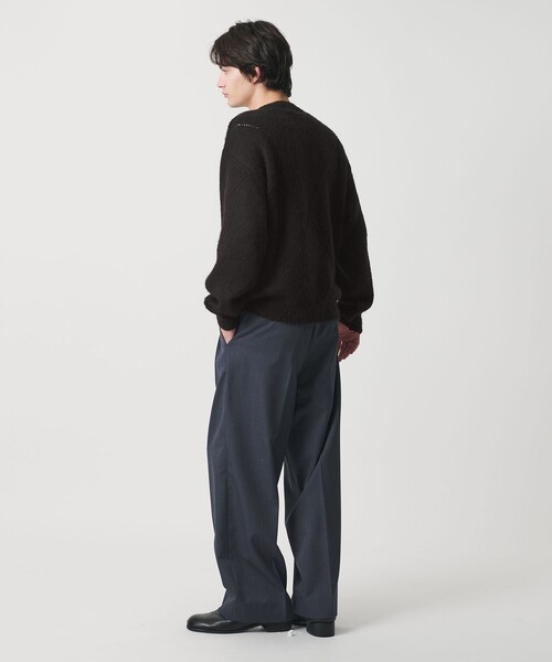 MONKEY TIME（モンキータイム）の「モヘヤミックス ダイヤパターン クルーネック ニット（ニット/セーター・メンズ・イエロー/ブラック・S/M/L/XL）」の17枚目の写真