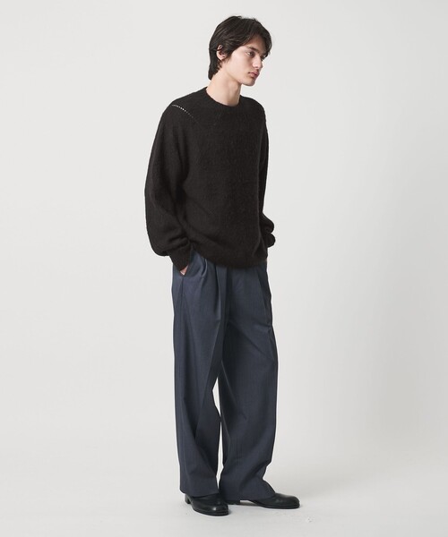 MONKEY TIME（モンキータイム）の「モヘヤミックス ダイヤパターン クルーネック ニット（ニット/セーター・メンズ・イエロー/ブラック・S/M/L/XL）」の16枚目の写真