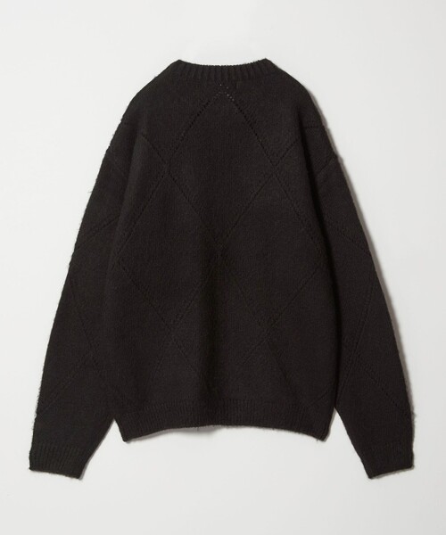 MONKEY TIME（モンキータイム）の「モヘヤミックス ダイヤパターン クルーネック ニット（ニット/セーター・メンズ・イエロー/ブラック・S/M/L/XL）」の13枚目の写真