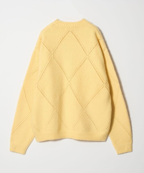 MONKEY TIME（モンキータイム）の「モヘヤミックス ダイヤパターン クルーネック ニット（ニット/セーター・メンズ・イエロー/ブラック・S/M/L/XL）」の5枚目の写真