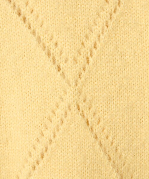 MONKEY TIME（モンキータイム）の「モヘヤミックス ダイヤパターン クルーネック ニット（ニット/セーター・メンズ・イエロー/ブラック・S/M/L/XL）」の3枚目の写真