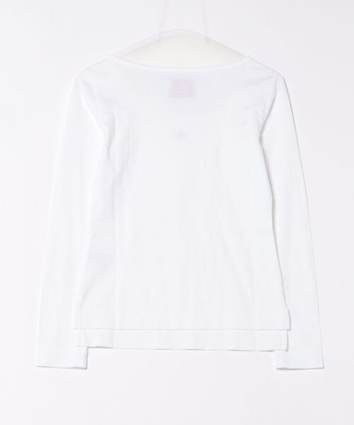 新品　かぐれ　リネン ホワイト ラウンドネック 長袖シャツ リネンクルーネックプルオーバー（シャツ/ブラウス）｜かぐれ