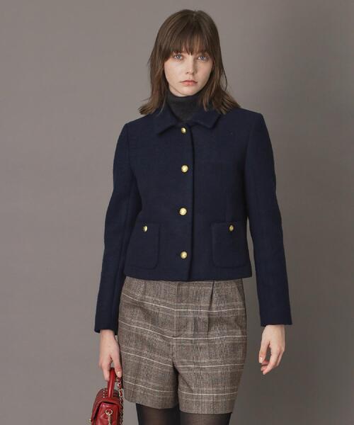 DRESSTERIOR（ドレステリア）の「【otonaMUSE 11月号掲載】2WAYファーカラーメルトンジャケット（ブルゾン・レディース・ネイビー/キャメル・34/36/38）」の3枚目の写真