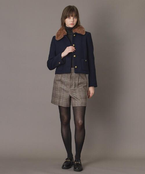DRESSTERIOR（ドレステリア）の「【otonaMUSE 11月号掲載】2WAYファーカラーメルトンジャケット（ブルゾン・レディース・ネイビー/キャメル・34/36/38）」の7枚目の写真