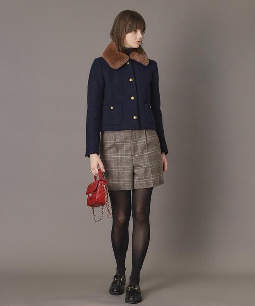 DRESSTERIOR（ドレステリア）の「【otonaMUSE 11月号掲載】2WAYファーカラーメルトンジャケット（ブルゾン・レディース・ネイビー/キャメル・34/36/38）」の8枚目の写真