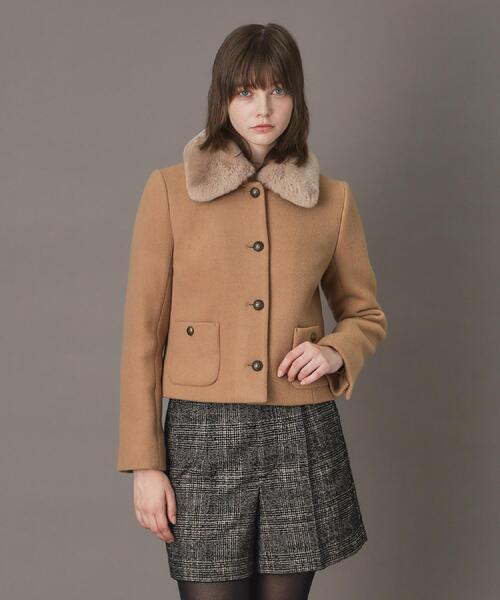 DRESSTERIOR（ドレステリア）の「【otonaMUSE 11月号掲載】2WAYファーカラーメルトンジャケット（ブルゾン・レディース・ネイビー/キャメル・34/36/38）」の9枚目の写真