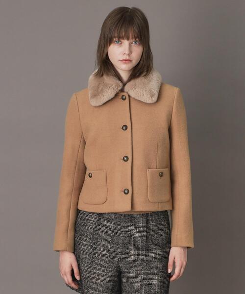 DRESSTERIOR（ドレステリア）の「【otonaMUSE 11月号掲載】2WAYファーカラーメルトンジャケット（ブルゾン・レディース・ネイビー/キャメル・34/36/38）」の10枚目の写真