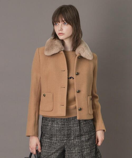 DRESSTERIOR（ドレステリア）の「【otonaMUSE 11月号掲載】2WAYファーカラーメルトンジャケット（ブルゾン・レディース・ネイビー/キャメル・34/36/38）」の11枚目の写真