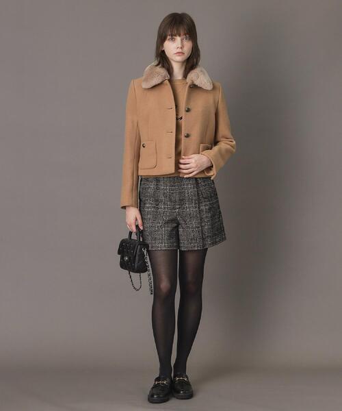 DRESSTERIOR（ドレステリア）の「【otonaMUSE 11月号掲載】2WAYファーカラーメルトンジャケット（ブルゾン・レディース・ネイビー/キャメル・34/36/38）」の13枚目の写真