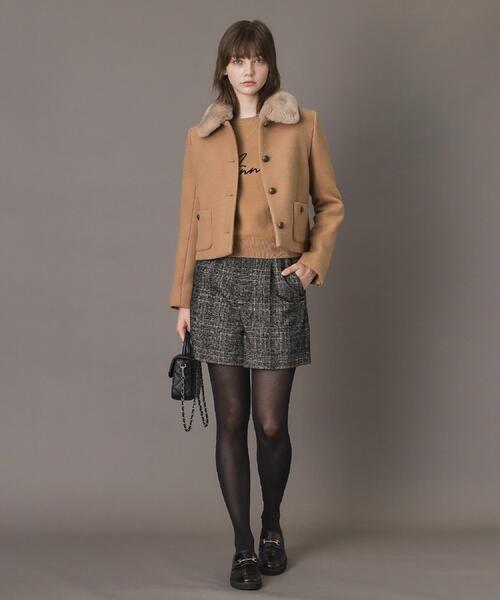 DRESSTERIOR（ドレステリア）の「【otonaMUSE 11月号掲載】2WAYファーカラーメルトンジャケット（ブルゾン・レディース・ネイビー/キャメル・34/36/38）」の14枚目の写真