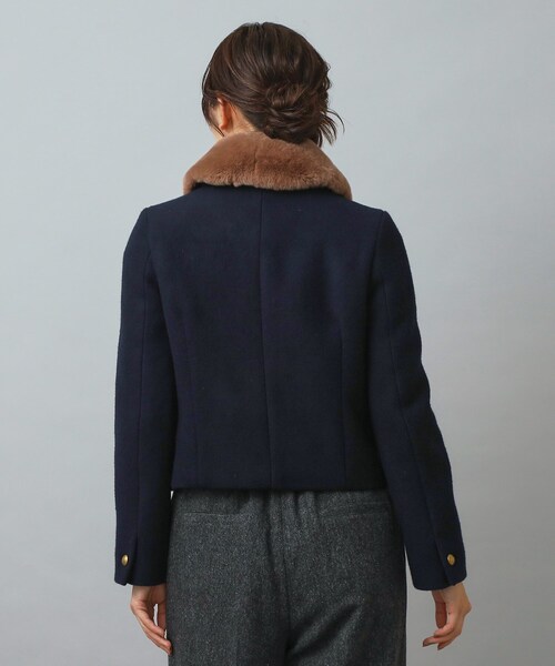 DRESSTERIOR（ドレステリア）の「【otonaMUSE 11月号掲載】2WAYファーカラーメルトンジャケット（ブルゾン・レディース・ネイビー/キャメル・34/36/38）」の16枚目の写真