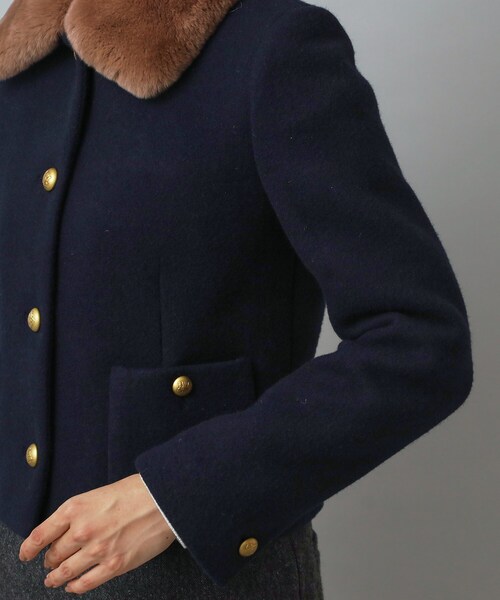 DRESSTERIOR（ドレステリア）の「【otonaMUSE 11月号掲載】2WAYファーカラーメルトンジャケット（ブルゾン・レディース・ネイビー/キャメル・34/36/38）」の19枚目の写真