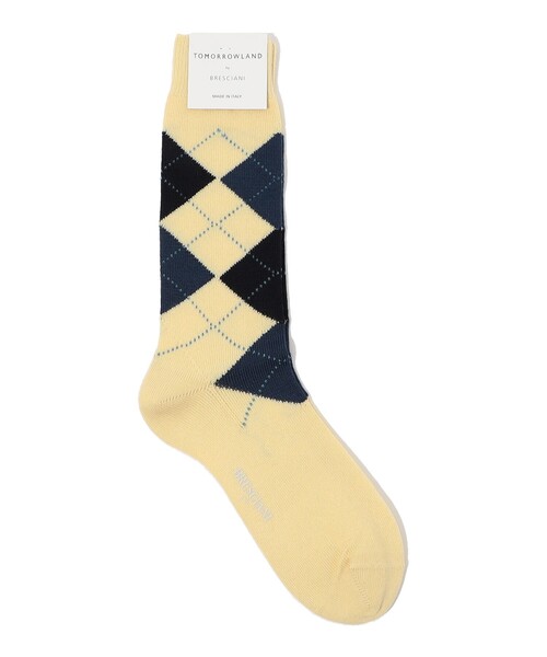 Bresciani（ブレシアニ）の「BRESCIANI ウールナイロン アーガイルソックス（ソックス/靴下・メンズ・イエロー系その他/パープル系その他/レッド系その他2・FREE）」の4枚目の写真