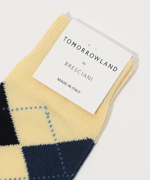 Bresciani（ブレシアニ）の「BRESCIANI ウールナイロン アーガイルソックス（ソックス/靴下・メンズ・イエロー系その他/パープル系その他/レッド系その他2・FREE）」の5枚目の写真