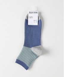 【BASIC SOCKS】ブロックカラークォーターソックス