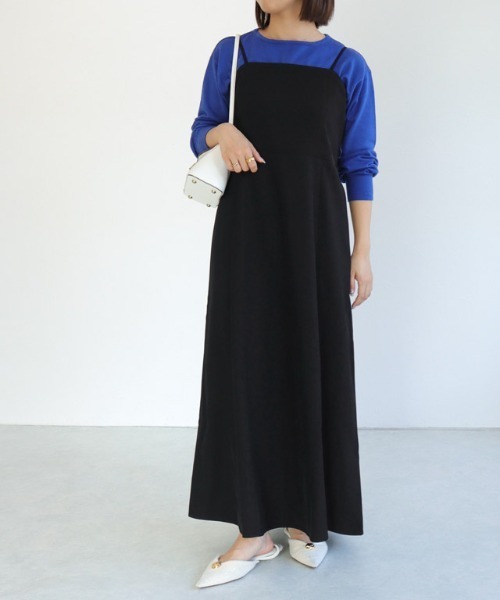 Pierrot（ピエロ）の「フレアキャミワンピース（ワンピース・レディース・ブラック/チャコール・PM/S/M/L）」の9枚目の写真