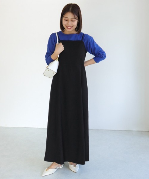 Pierrot（ピエロ）の「フレアキャミワンピース（ワンピース・レディース・ブラック/チャコール・PM/S/M/L）」の10枚目の写真