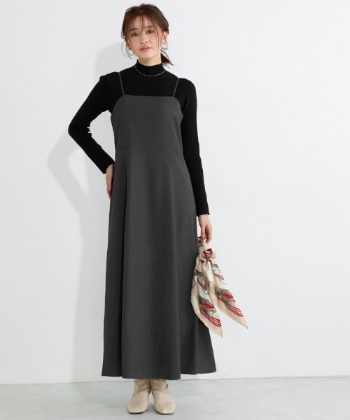Pierrot（ピエロ）の「フレアキャミワンピース（ワンピース・レディース・ブラック/チャコール・PM/S/M/L）」の12枚目の写真