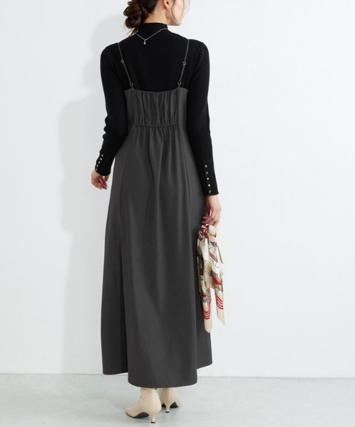 Pierrot（ピエロ）の「フレアキャミワンピース（ワンピース・レディース・ブラック/チャコール・PM/S/M/L）」の14枚目の写真