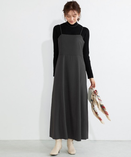 Pierrot（ピエロ）の「フレアキャミワンピース（ワンピース・レディース・ブラック/チャコール・PM/S/M/L）」の15枚目の写真