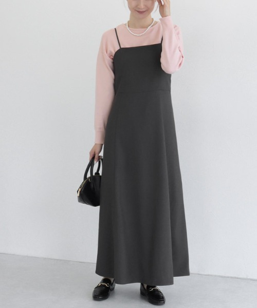 Pierrot（ピエロ）の「フレアキャミワンピース（ワンピース・レディース・ブラック/チャコール・PM/S/M/L）」の17枚目の写真