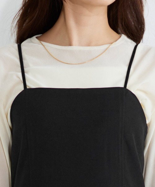 Pierrot（ピエロ）の「フレアキャミワンピース（ワンピース・レディース・ブラック/チャコール・PM/S/M/L）」の20枚目の写真