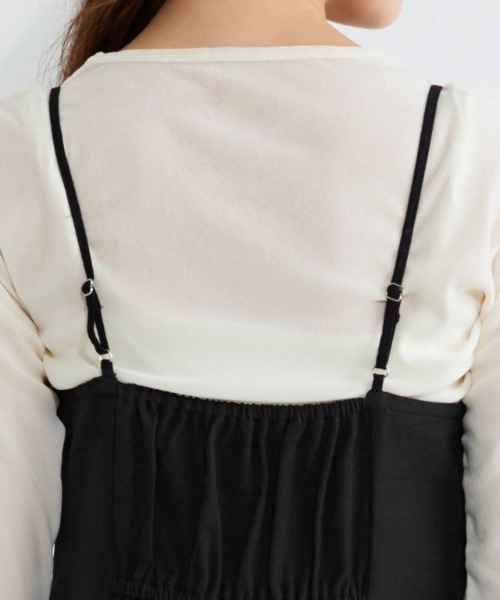 Pierrot（ピエロ）の「フレアキャミワンピース（ワンピース・レディース・ブラック/チャコール・PM/S/M/L）」の21枚目の写真