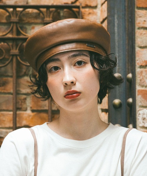 niko and...(ニコアンド)の「オリジナルPUベレー帽(ハンチング/ベレー帽・レディース・ブラック/キャメル・0)」の7枚目の写真