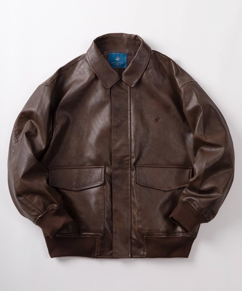 【A_A様ポロクラブ　レザージャケット　ブルゾン　80s 美品 A_A様ポロクラブ レザージャケット ブルゾン 80s 美品 - メルカリ