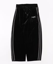 Revo. | ［セットアップ対応］ワンポイント Y2K グランジロゴ刺繍 サイドラインテープ ベロア  カーブパンツ トラックパンツ（ジャージ）(その他パンツ)