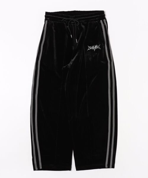 Revo.（レボ）の「［セットアップ対応］ワンポイント Y2K グランジロゴ刺繍 サイドラインテープ ベロア  カーブパンツ トラックパンツ（ジャージ）（その他パンツ・メンズ・アイボリー/ブラック/ブラウン・M/L）」の3枚目の写真
